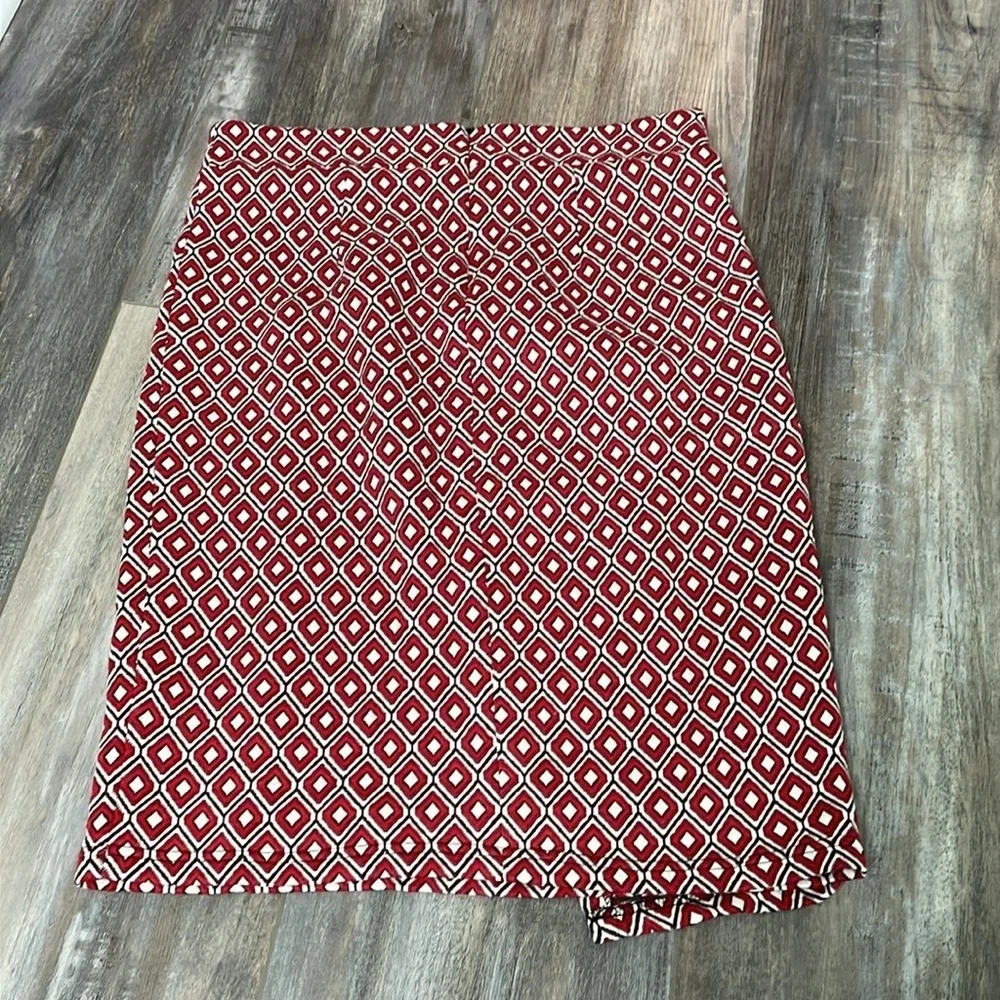 ANTHROPOLOGIE Maeve Wiles jacquard geo knit wrap skirt
